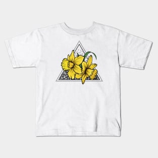 Daffodil Flora Triangle Kids T-Shirt